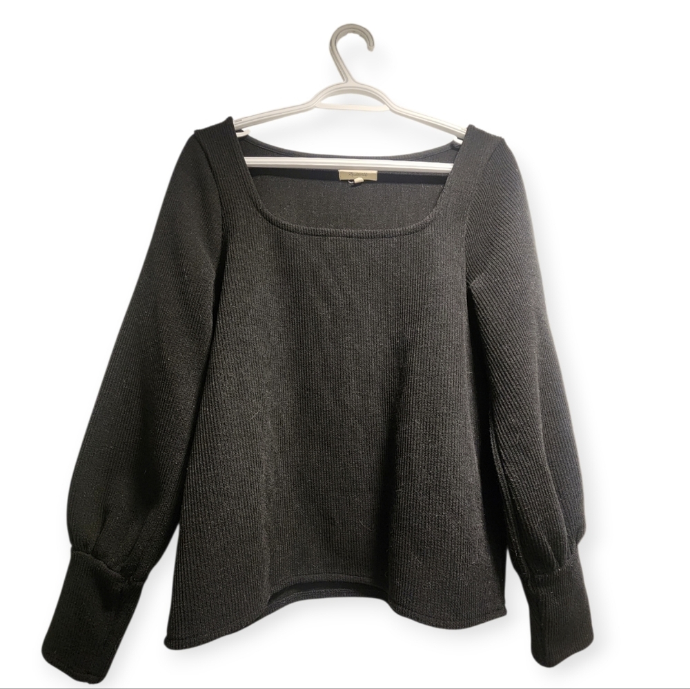 Madewell Black Knit Top Size Large